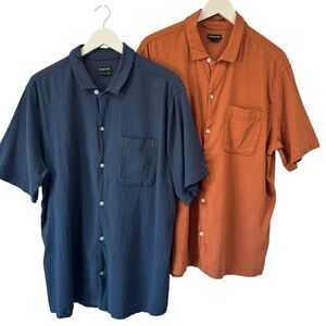 Standard Cloth Men's Urban Outfitters Liam Crinkle Shirt Bundle Of 2 Size Medium